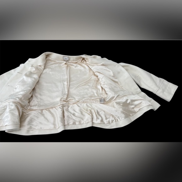 ECI New York ivory ruffle short cropped blazer jacket 14 - Picture 7 of 8